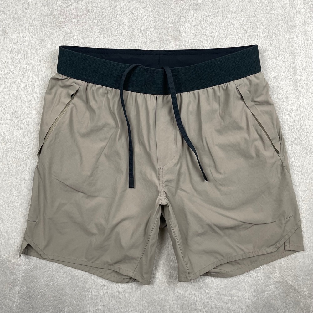 Ten Thousand Tactical Short Mens Small Beige Lined Athletic Training Run 7"